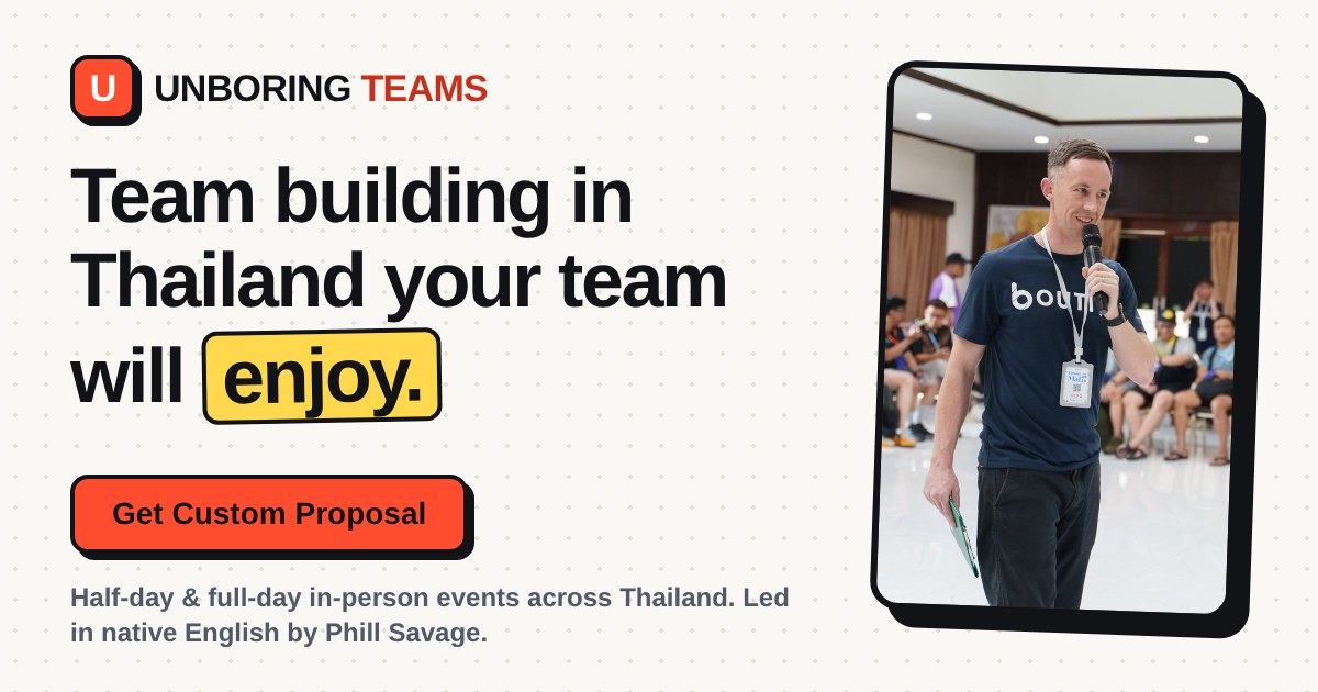 unboring teams teambuilding in chiang mai